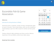 Tablet Screenshot of escondidofishandgame.com